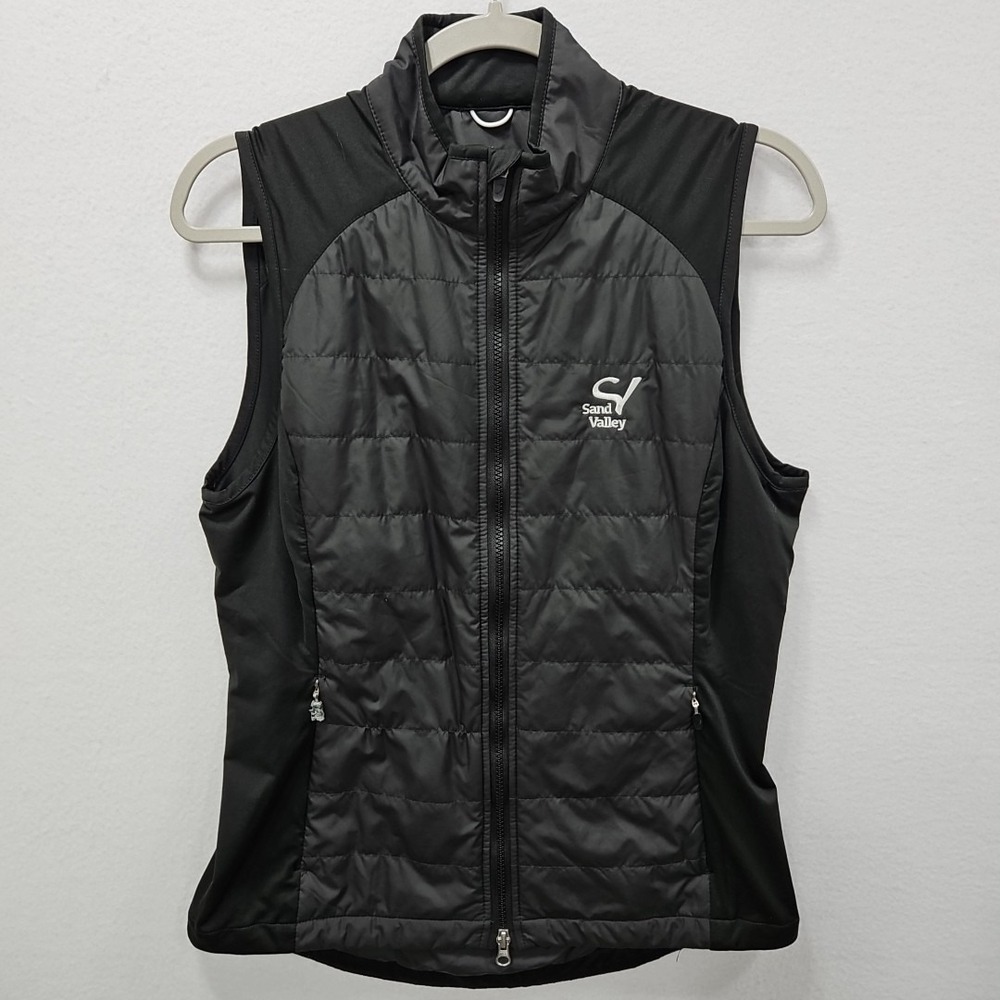 Zero Restriction Tess Vest Womens M‎ Black Hybrid Primaloft Full Zip Golf L324L